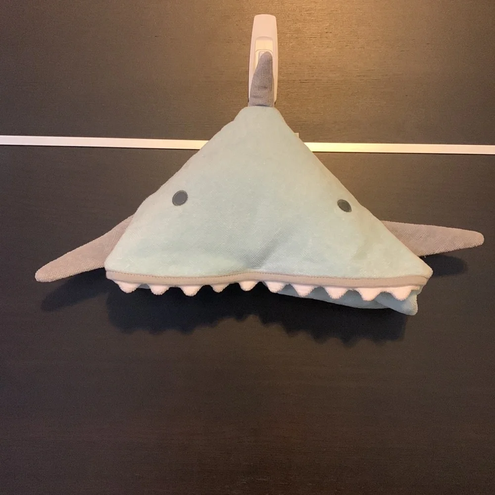 Cloud Island Blue Shark Hooded Bath Towel